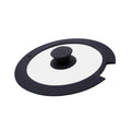 SILICONE GLASS LID FOR DETACHABLE PAN HANDLE-NOTCHED RIM