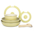 Detachable Handle Aluminium Pot Set, 6-Piece Lightweight Cooking Pans