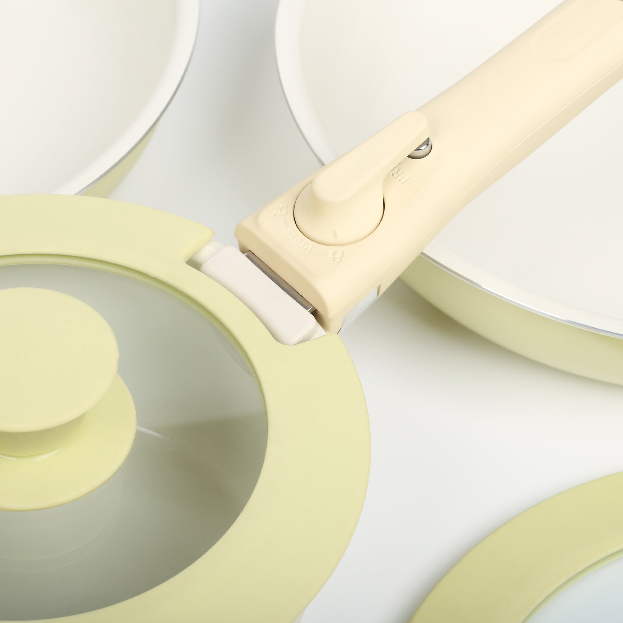 Detachable Handle Aluminium Pot Set, 6-Piece Lightweight Cooking Pans