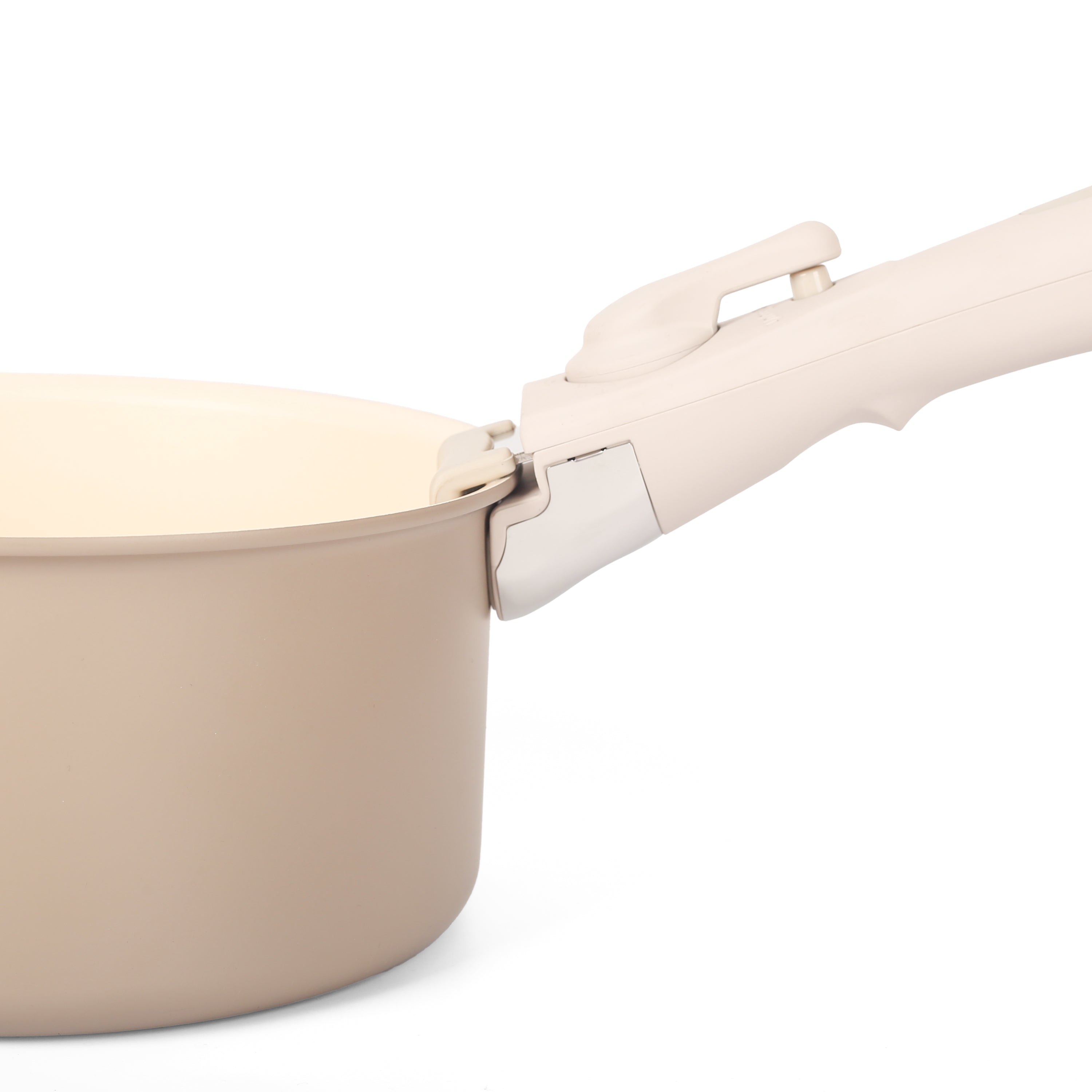Removable Handle Aluminum Saucepan Set, 5-Piece Non-Stick Cookware, Induction & Gas Stove Compatible