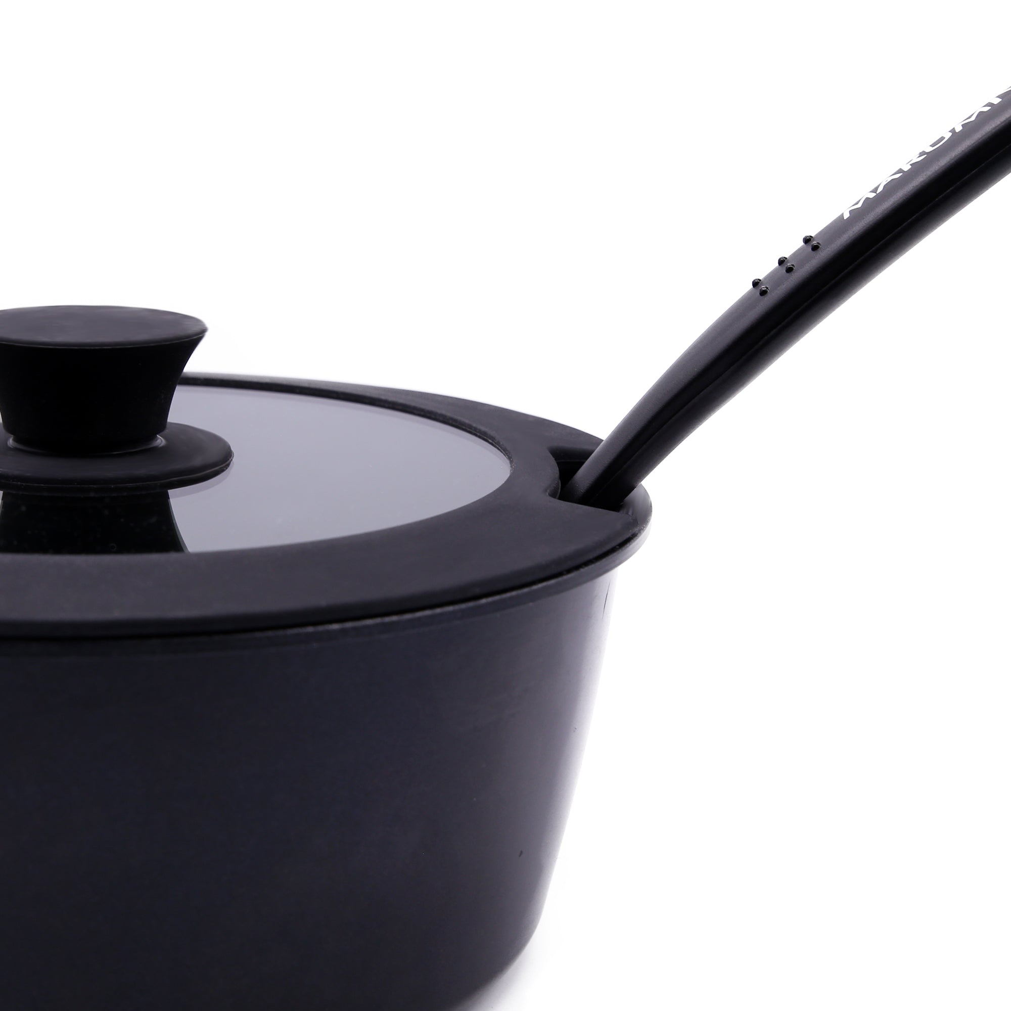 SILICONE GLASS LID FOR DETACHABLE PAN HANDLE-NOTCHED RIM