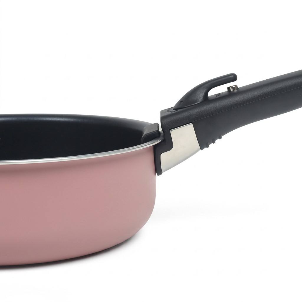 Morandi Colors Non Stick Cookware Set with Detachable pan hanle